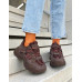 Czekoladowe Sneakersy Buty Sportowe Na Platformie Street Czekoladowe Sneakersy Buty Sportowe Na Platformie Street