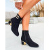 Czarne Eleganckie Botki Na Obcasie Secret Czarne Eleganckie Botki Na Obcasie Secret