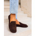 Czekoladowe Zamszowe Mokasyny Barefoot Classic Czekoladowe Zamszowe Mokasyny Barefoot Classic