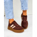 Czekoladowe Buty Sportowe Na Platformie She Go Czekoladowe Buty Sportowe Na Platformie She Go