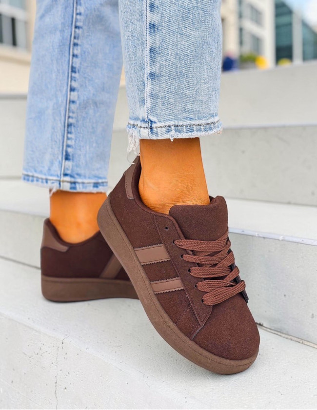 Czekoladowe Zamszowe Buty Sportowe Campes Choco Czekoladowe Zamszowe Buty Sportowe Campes Choco