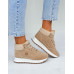 Sportowe Buty Zimowe Trapery Ocieplane Misses Beige Sportowe Buty Zimowe Trapery Ocieplane Misses Beige