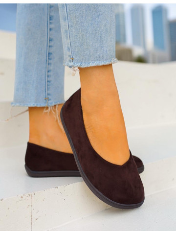 Czekoladowe Zamszowe Mokasyny Barefoot Ideal