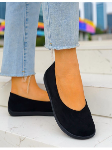 Czarne Zamszowe Mokasyny Barefoot Ideal