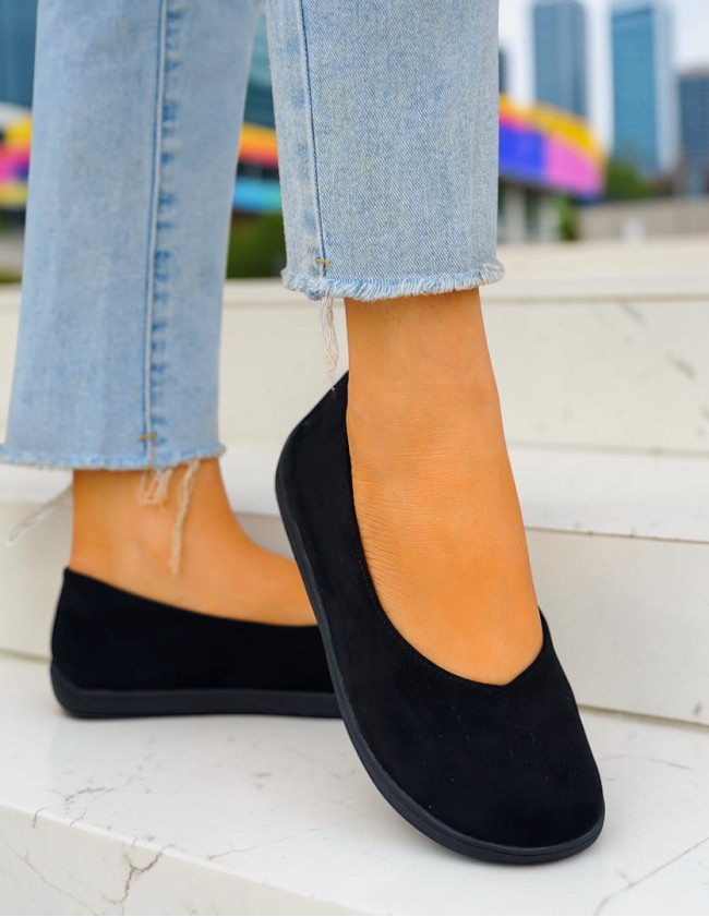 Czarne Zamszowe Mokasyny Barefoot Ideal Czarne Zamszowe Mokasyny Barefoot Ideal