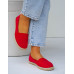Czerwone Espadryle Mokasyny Na Plecionej Podeszwie Basic