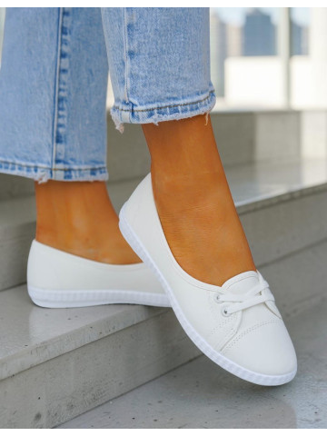 Białe Tenisówki Trampki Ze Skóry z Gumkami Asos Białe Tenisówki Trampki Ze Skóry z Gumkami Asos