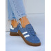 Niebieskie Zamszowe Buty Sportowe Camp City