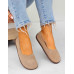 Beżowe Mokasyny Barefoot Skóra Naturalna Siwiecki Beżowe Mokasyny Barefoot Skóra Naturalna Siwiecki