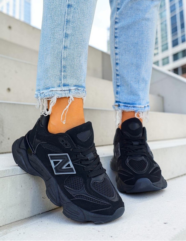 Czarne Sneakersy Buty Sportowe Na Platformie New B 9060 Czarne Sneakersy Buty Sportowe Na Platformie New B 9060