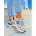 Różowe Sneakersy Buty Sportowe Na Platformie New B 9060