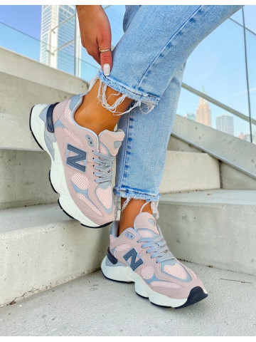 Różowe Sneakersy Buty Sportowe Na Platformie New B 9060 Różowe Sneakersy Buty Sportowe Na Platformie New B 9060