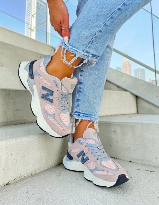 Różowe Sneakersy Buty Sportowe Na Platformie New B 9060 Różowe Sneakersy Buty Sportowe Na Platformie New B 9060