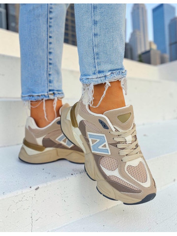 Beżowe Sneakersy Buty Sportowe Na Platformie New B 9060 Beżowe Sneakersy Buty Sportowe Na Platformie New B 9060
