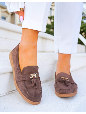 Baleriny Mokasyny Na Płaskiej Podeszwie Ares