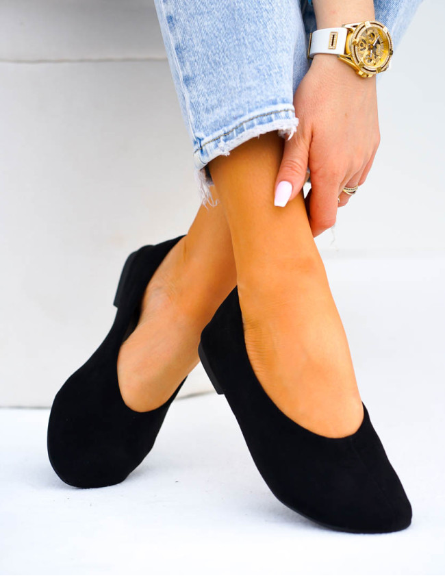 Mięciutkie Wygodne Baleriny Barefoot Czarne