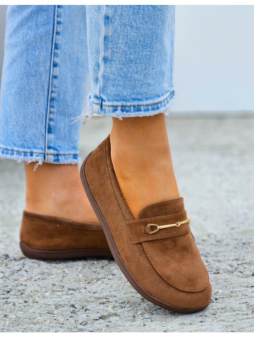 Brązowe Zamszowe Mokasyny Barefoot Comfort