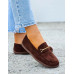 Czekoladowe Zamszowe Mokasyny Barefoot Comfort