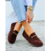 Czekoladowe Zamszowe Mokasyny Barefoot Comfort