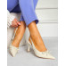 Sandały Damskie Na Obcasie z Zakrytym Noskiem Veness Beżowe Sandały Damskie Na Obcasie z Zakrytym Noskiem Veness Beżowe