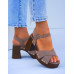 Lekkie Sandały Na  Słupku i Platformie Boho