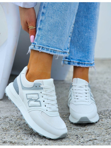 Biało-Szare Buty Sportowe Damskie New Blanced
