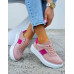 Premium Różowe Skórzane Sportowe Półbuty Trampki Peach