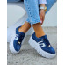 Premium Skórzane Sportowe Półbuty Granatowe Soella