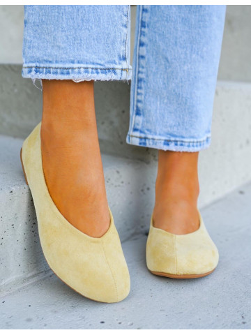 Mięciutkie Wygodne Baleriny Barefoot Żółte Mięciutkie Wygodne Baleriny Barefoot Żółte