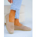 Beżowe Elastyczne Lekkie Espadryle Damskie Chanells Beżowe Elastyczne Lekkie Espadryle Damskie Chanells