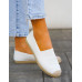 Białe Elastyczne Lekkie Espadryle Damskie Chanells Białe Elastyczne Lekkie Espadryle Damskie Chanells