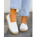 Białe Elastyczne Lekkie Espadryle Damskie Chanells Białe Elastyczne Lekkie Espadryle Damskie Chanells