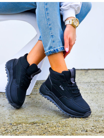 Sportowe Buty Zimowe Trapery Ocieplane Lee Cooper Black Sportowe Buty Zimowe Trapery Ocieplane Lee Cooper Black