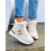 Sportowe Buty Zimowe Trapery Ocieplane Botki New Blanced Beige Sportowe Buty Zimowe Trapery Ocieplane Botki New Blanced Beige