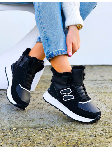 Sportowe Buty Zimowe Trapery Ocieplane Botki New Blanced Black Sportowe Buty Zimowe Trapery Ocieplane Botki New Blanced Black