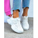 Białe Buty Sportowe Damskie Sneakersy Na Platformie New Lances