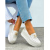 Premium Skórzane Półbuty Slip On Na Grubej Podeszwie