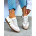 Premium Buty Sportowe Ze Skóry Naturalnej Sambies Białe