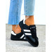 Premium  Buty Sportowe Ze Skóry Naturalnej Sambies Czarne