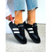 Czarne Lekkie Buty Sportowe Klasyczne Trampki All Black