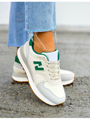 Beżowo-Zielone Buty Sportowe Damskie New Blanced NN