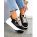 Czarne Eleganckie Sneakersy Na Grubej Podeszwie Next