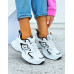 Białe Buty Sportowe Damskie Sneakersy Na Platformie NN