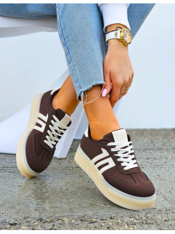 Czekoladowe Buty Sportowe Na Grubej Podeszwie Adi Sambies Czekoladowe Buty Sportowe Na Grubej Podeszwie Adi Sambies