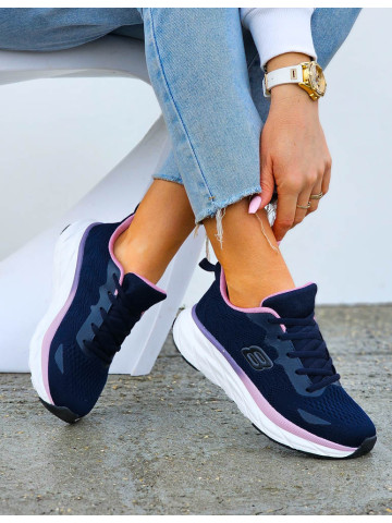 Lekkie Granatowe Buty Sportowe Damskie Skachars Lekkie Granatowe Buty Sportowe Damskie Skachars