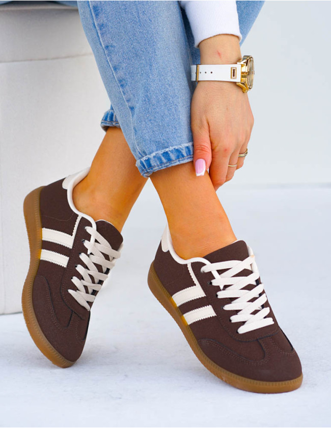 Czekoladowe Buty Sportowe Sneakersy SamBay Czekoladowe Buty Sportowe Sneakersy SamBay