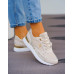 Beżowe Buty Sportowe Sneakersy Na Platformie MK Shine
