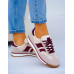 Beżowo-Bordowe Buty Sportowe Damskie News Beżowo-Bordowe Buty Sportowe Damskie News