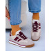 Beżowo-Bordowe Buty Sportowe Damskie News Beżowo-Bordowe Buty Sportowe Damskie News