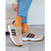 Premium Eleganckie Skórzane Sportowe Półbuty Trampki Cappuccino Premium Eleganckie Skórzane Sportowe Półbuty Trampki Cappuccino